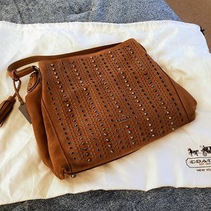Suede Coach Bag